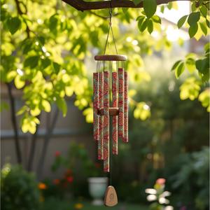 Premium Spiritual Mandala Wind Chime Vastu-Inspired Deep-Tone Chimes for Home, Garden & Patio Large 37 Mindful Gift of Abundance, Good Luck & Healing One Tree Planted
