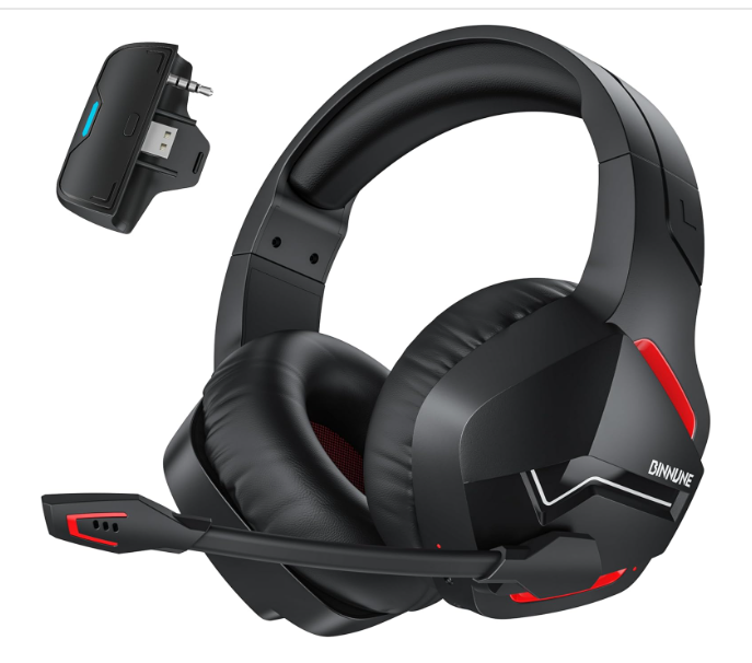 BINNUNE Xbox Wireless Gaming Headset for Xbox Series X/S, Xbox One,120H UltraLong Battery, Bluetooth 5.3 Gaming Headphones with NoiseCanceling Mic, Comfortable OverEar Headphones