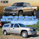 Front & Rear Heavy-Duty Composite Fabric Seat Covers for Chevy Silverado GMC Sierra 1500 1999-2006 & Classic,Foam-Padded Protection-Black