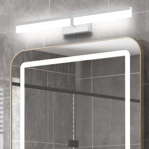 Tipace LED Bathroom Vanity Lighting Fixtures 24 inch Modern Silver Vanity Lighting Over Mirror Bathroom Wall Light (White Light 6000K), 23.6 inch
