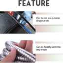 Stainless Steel 48" Radiator Hose Flexible Coolant Water Hose Universal with 4 Chrome Caps (Black)