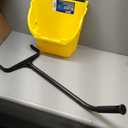 Quickie Debris Dustpan with Handle, Jumbo Debris Pan, 13.78 x 13.78 x 33.47 inches