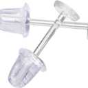 3mm Invisible Plastic Earrings Blank Pins Stud Tiny Head Findings DIY Supplies (200 pieces/100 Pairs)