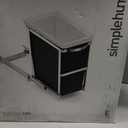 simplehuman 30 Liter / 8 Gallon Under Counter Kitchen Cabinet Pull-Out Trash Can, Heavy-Duty Steel Frame