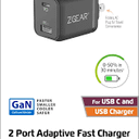 ZGEAR 2 Port Adaptive Fast Charger