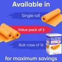 18" x 1200" (100 ft) Orange Kraft Paper Roll (Value Pack of 2), 45 lbs Thickness, Made in USA Colored Kraft Paper for School, Bulletin Board - Odorless, Non-Toxic, Safe for Kids