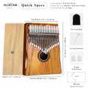 Newlam Kalimba Thumb Piano 17 Keys, Portable Mbira Finger Piano Gifts for Kids and Adults Beginners