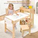 WINGYZ Sensory Table and Chairs, Toddler Activity Table and 2 Chair Set with Storage Cabinet & Bins, 6 in 1 Kids Desk Art Table with Paper Roll for Playrooms Daycare, Sensory Tables for Toddler Gifts, 35.8 Inches X 18 Inches X 29 Inches