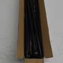 2 Pack Black Curtain Rods for windows 32 to 48 inch, 5/8 inch Splicing Heavy Duty Metal Curtain Rod Set with Brackets