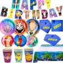 Gaming Birthday Decoration Supplies, Video Game Banner, Tablecloth Plts Cps Napkins