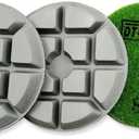DT-DIATOOL Concrete Polishing Pads 3 inch/80mm for Concrete, Cement and Terrazzo Floors Processing, Repairing and Renovating, Dry or Wet Use Diamond Grinding Pads Grit 800 3pcs