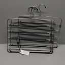 Multi-Layer Metal Pants Hangers, 3 Pack, 5 Swing Arms, Non-Slip