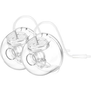 2 Pack CaraCups Wearable Milk Collection for Spectra S1 S2 9 Plus and SG, Wearable Breast Pump Collection Cup Compatible with Spectra/Medela/Lansinoh, 24mm Flange Milk Collector Cup Tubing Parts (2 full sets-Overall)