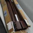 ARIFARO Fence Post Anchor Ground Spike Heavy Duty Metal Powder Coated Fence Stakes Post, 4x4 inch(3.5 x3.5 inch Inner) Pack of 4 (Brown, 36 inch)