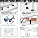 Upgraded Hydroponics Growing System Kit,108 Plant Sites 3 Layers Food-Grade PVC-U Pipes Hydroponic Grow Kit Gardening System for Vegetables,Flowers,Fruits,Herbs