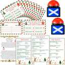 Thanksgiving Friendly Feud Game with 2 Pcs Answer Buzzers, Christmas Feud Card Game for Friends Family Gathering Night, Trivia Quiz, Fun for Adults (Christmas)