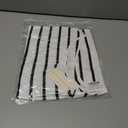 LilyCoco Womens 3/4 Length Sleeve Tops Striped Boat Neck Shirt Frenchy Cotton Tees White Small (S)