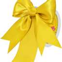 Double Face Maize Yellow Satin Ribbon 2 inch X 25 Yards Polyester Maize Yellow Ribbon for Gift Wrapping Very Suitable for Weddings Party Hair Bow Invitation Decorations and More