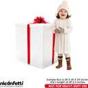 Giant Gift Box White 24x24x24in JUMBO Extra Large Cardboard Decorative Box with Lid for Birthday Surprise, Pregnancy Announcement, Gender Reveal, Valentine's Day, Chinese New Year & Other Celebrations