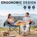 Double Camping Chair 2 Person Loveseat Oversized Padded Camping Couch Heavy Duty Portable Folding XL Camp Chair with Cup Holder Side Pocket for Outdoor Lawn Beach Sport Support 800LBS, Plaid