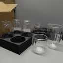 Godinger Drinking Glasses Set - 8pc Barware Set, Highball & Whiskey Glasses - 4 Highballs (12oz) and 4 Whiskey Glasses (10oz)