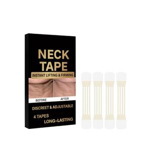 Neck Tape Lifting Invisible - 30PCS Instant Lift for Sagging Skin & Wrinkles, Hypoallergenic Neck Behind Lift Tape for All Skin Types (4 Elastic Bands)
