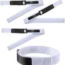 4 Pieces Catheter Supplies Foley Catheter Stabilization Device Holder Urinary Legband Leg Strap Tube Holder Anti Slip Anti Irritation Silicone Grip (Black)