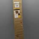 UNISHADES Cordless Bamboo Roman Shades for Windows, Blinds Size (45.5" W 64" H) Colour (Highfield Teak)