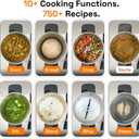 AI Cooking Assistant | 750+ Recipes | AI Powered | 12 Modes | Weighing Scale | App & WiFi | 220-240V | Use with Transformer in USA.