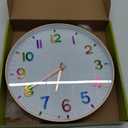 HZDHCLH Kid Wall Clocks Battery Operated,12 inch Silent Non Ticking Modern Wall Clock for Nursery Kids Room Living Room Bedroom Kitchen Office Classroom Decor (Gradient)