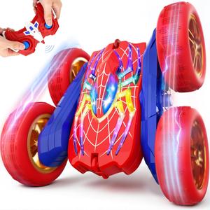 360Flip Remote Control Car Toys for 3-12 Boy Toys, 4WD RC Cars Double-Sided with Glowing Hero Eyes & Legs, 2.4GHz Drift RC Stunt Race Car, Christmas Birthday Gifts for Boys Age 3 4 5 6 7 8 9 10 11 12