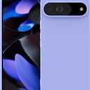 Foluu Silicone Case for Google Pixel 9/Pixel 9 Pro, Liquid Gel Rubber Bumper Case with Soft Microfiber Lining Cushion Slim Hard Shockproof Protective Cover for Pixel 9/Pixel 9 Pro 2024 (Purple)