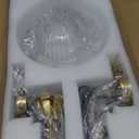 Brushed Gold Plug in Wall Sconce Set of 2, Vintage Plug in Sconce with 7.9 in Clear Glass Shade, Modern Wall Light for Bedroom, side of bed, Hallway, Home Decor, 6.23 FT Adjustable Cord, E26 Base