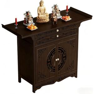 Altar Table with Storage, Buddhist Altar Cabinet for Home, 39.3IN