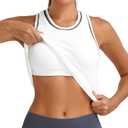 MathCat Workout Tank Tops for Women Racerback Basic Athletic Tanks Seamless Muscle Running Yoga Tops with Built in Bra, M