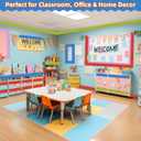 4 Rolls 131.2Ft Glitter Bulletin Board Borders  Colorful Scalloped Classroom Border for Bulletin Board Trim  DIY Classroom Decor for Teachers, School and Office, Class Decorations