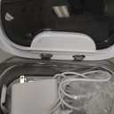 35W Ultrasonic Jewelry Cleaner, 45KHz Retainer Cleaner for Jewelry, 5 Timer & 3 Power Modes, Eyeglasses, Rings, Watch Strap, Dentures - 20oz, 304 Stainless Steel Tank, Quiet <38dB (White)