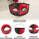3 x Erythem Masquerade Mask for Men, Venetian Style Masquerade Ball Mask for Halloween Costume Party Mardi Gras