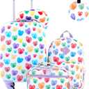 Travelers Club 5 Piece Kids' Luggage Set, Thumbprint Heart