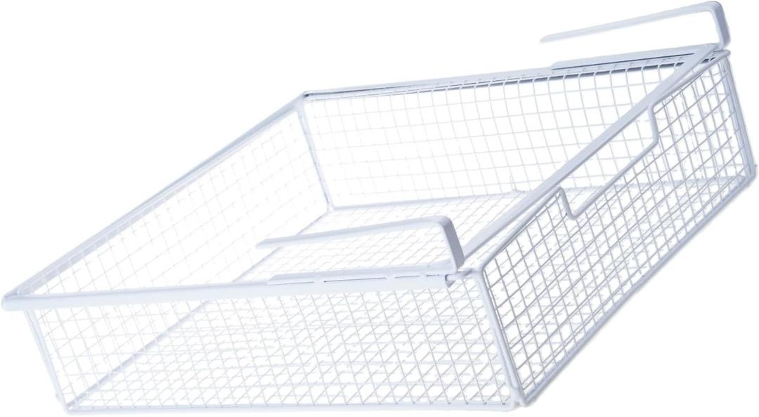 Hanging Pullout Drawer Metal Clothing Pull Out Basket Cabinet Organizing Bin Under Shelf Storage Basket Storage Solution Space Saving Iron Wardrobe Organizer