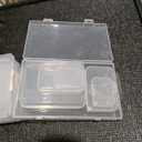 24 Pack Mixed Sizes Small Plastic Storage Containers, Mini Rectangular Small Items Organizer Boxes with Hinged Lids and Labels for Craft Jewelry Beads