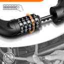 Sportneer Bike Lock: 5 Digit Combination High Security Anti Theft Bike Chain Lock - 3.2/3.6/4ft Heavy Duty Keyless Bicycle Lock for Bike, Motorcycle, Scooter, Door & Gate - 4/6mm Thick, Easy to Use