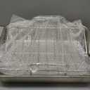 P&P CHEF 16" Roaster Roasting Pan with Baking Rack and V-shaped Rack, Stainless Steel Rectangular Lasagna Pan with Handles for Turkey Chicken, Healthy & Dishwasher Safe, 3 Pieces, Silver