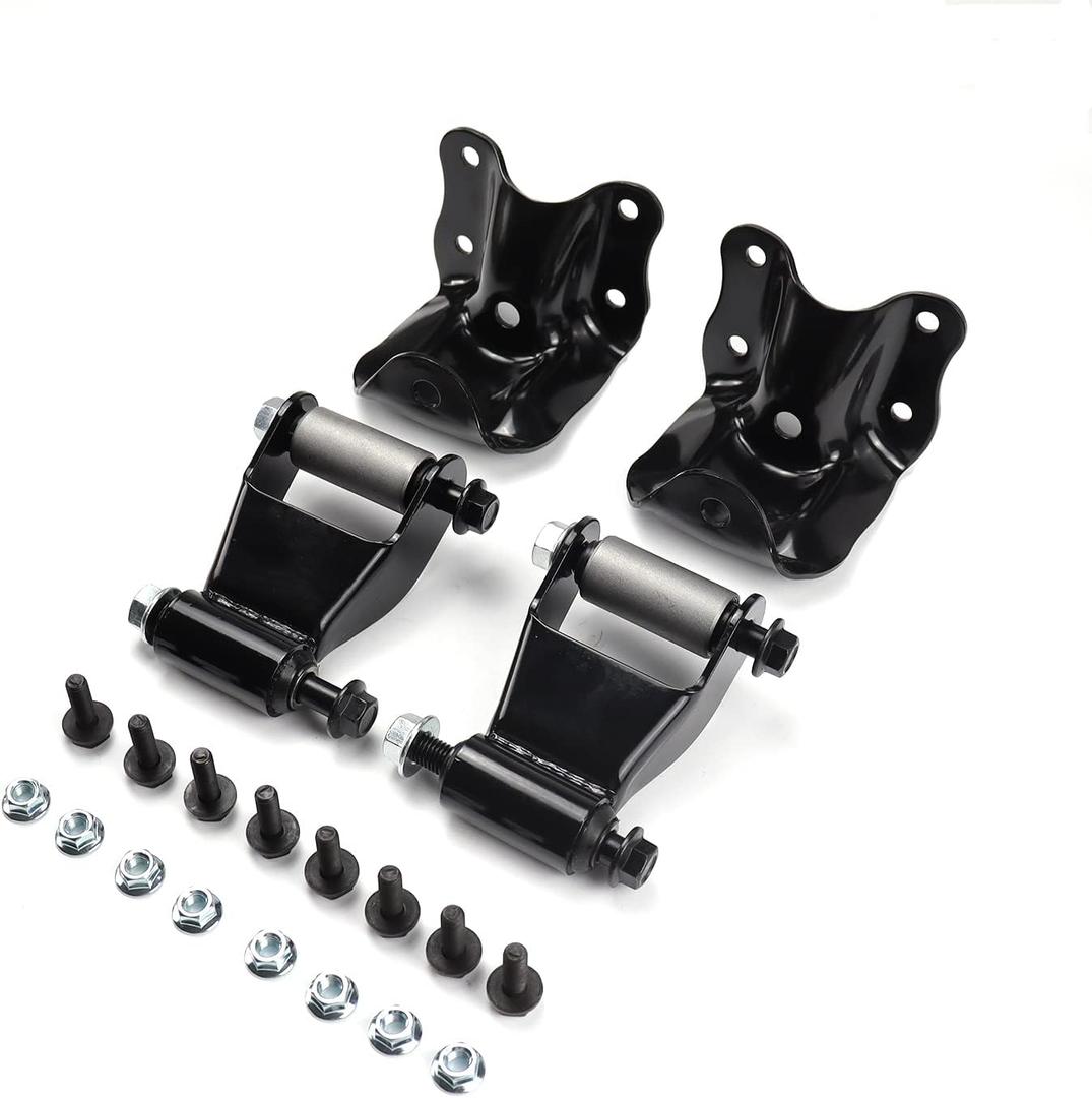 Rear Leaf Spring Shackle Hanger Bracket Kit Compatible with Ford Ranger Mazda B2300 B3000 B4000 B2500 Replaces 722-010 722-001