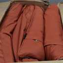 Favoyard Outdoor Seat Cushion Set 24 x 24 Inch Waterproof & Fade Resistant Patio Furniture Cushions with Removable Cover Deep Seat & Back Cushion with Tie Straps for Chair Sofa Couch (Spice)