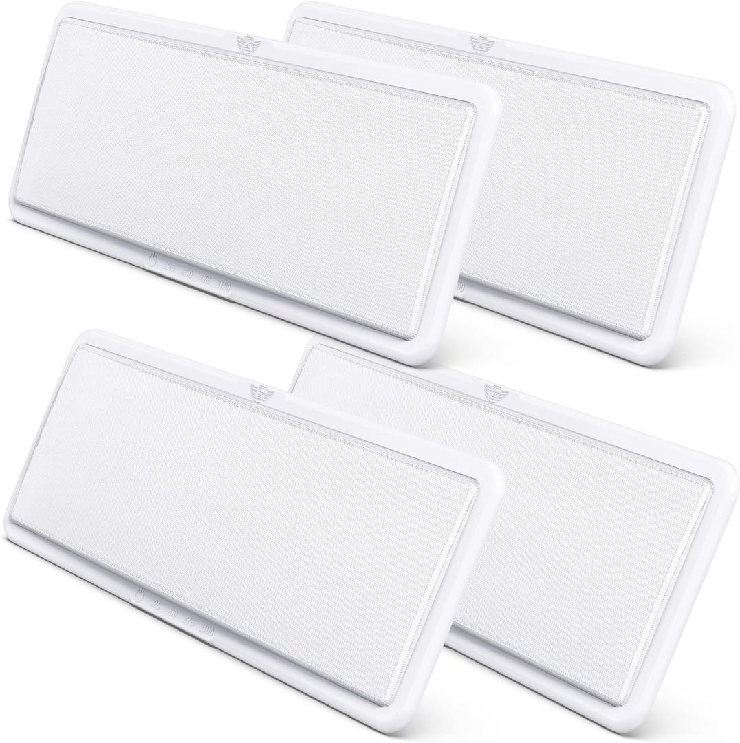 Leisure LED RV LED Ceiling Light 21" x 8" Fixture 2000 Lumen with Touch Dimmer Switch Interior Lighting for Car/RV/Trailer/Camper/Boat DC 12V Natural White 4000-4500K (4 Pack)