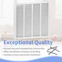 Howeall 16"W x 16"H [Duct Opening Size] Steel Return Air Grille, Air Return Vent Cover for Ceiling and Sidewall - HVAC Air Vent Covers - [Outer Dimensions: 17.75"W x 17.75"H]