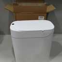 funest Bathroom Trash Can with Lid, Automatic Motion Sensor Trash Can, 3.5 Gallon Garbage Can, Type-C Rechargeable, Bag-Holding Design, One-Pull Auto Packing, Quiet-Close Hinge for Bedroom, Office