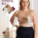 Momcozy Hands Free Pumping Bra, Adjustable Breast-Pumps Holding and Nursing Bra, Pumping & Nursing Bra in One (M)