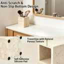 Travertine Toothbrush Holder: Travertine Pen Holder - Marble Brush Holder - Marble Organizer for Vanity - Candle Organizer - Utensil Holder for Bathroom,Office and Home